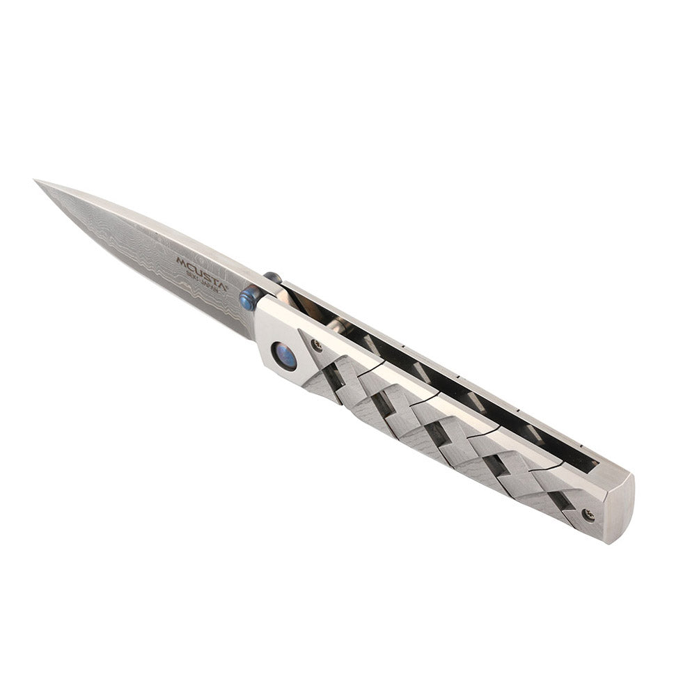 Mcusta Knife MC-0037D Shinra Katana Damascus Blade Damascus Handle Liner Lock