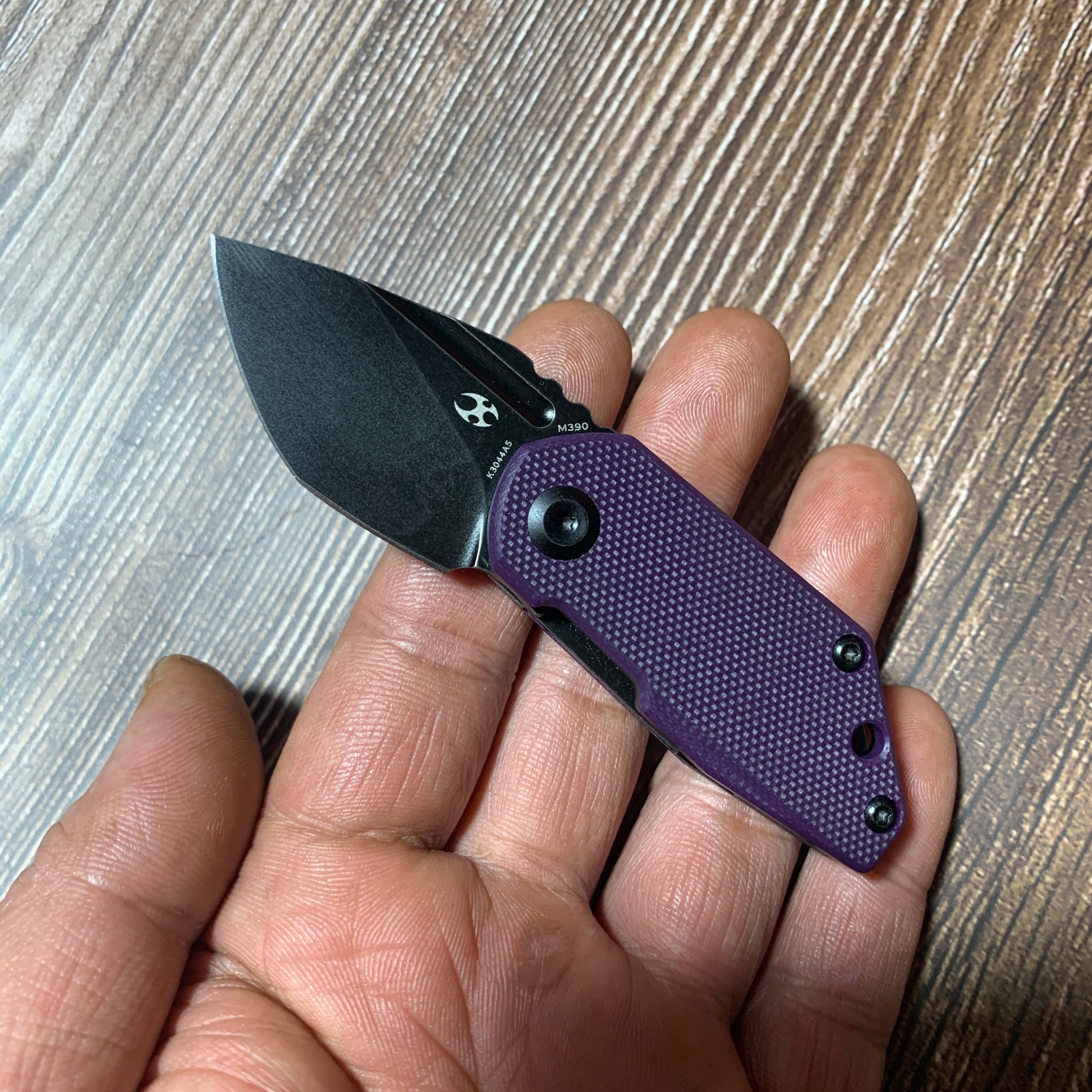 Kansept 刀具 RIO K3044A5 M390 刀片紫色 G10 手柄内衬锁 EDC 刀