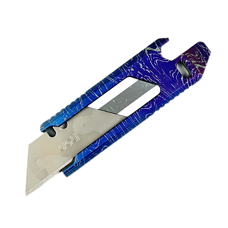 SnakeSword Honey Badger II Titanium Alloy Utility Knife Imitation Timascus Anodizing