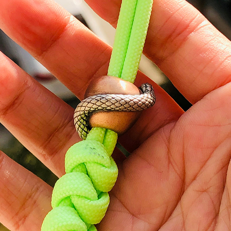 SnakeSword Apple Snake Custom Knives lanyard beads