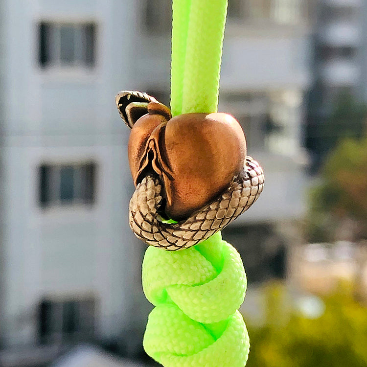SnakeSword Apple Snake Custom Knives lanyard beads