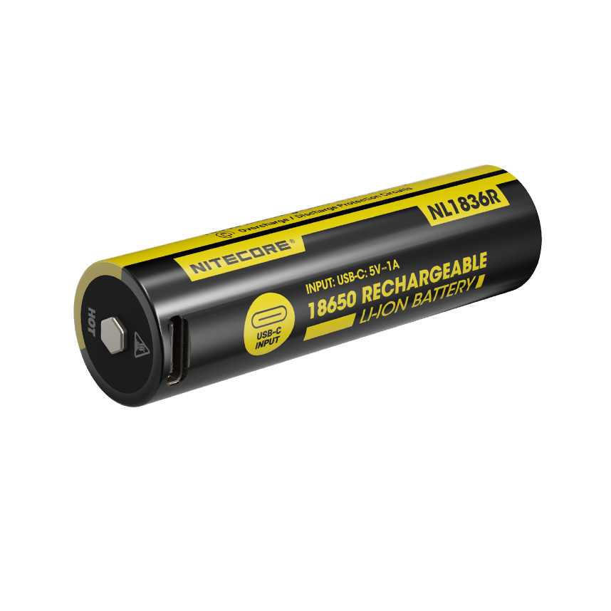 Nitecore Battery NL1836R USB-C 18650 3600mAh Li-ion Battery