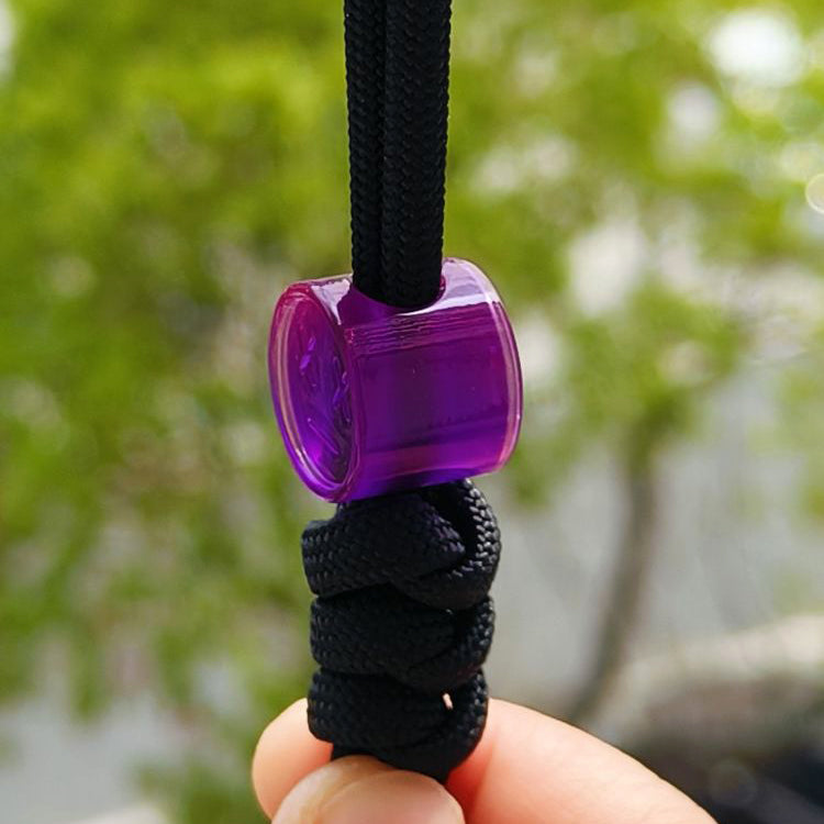 SnakeSword Purple Resin Smile Bead EDC Paracord Lanyard Beads Bracelet & Accessories 3 pcs