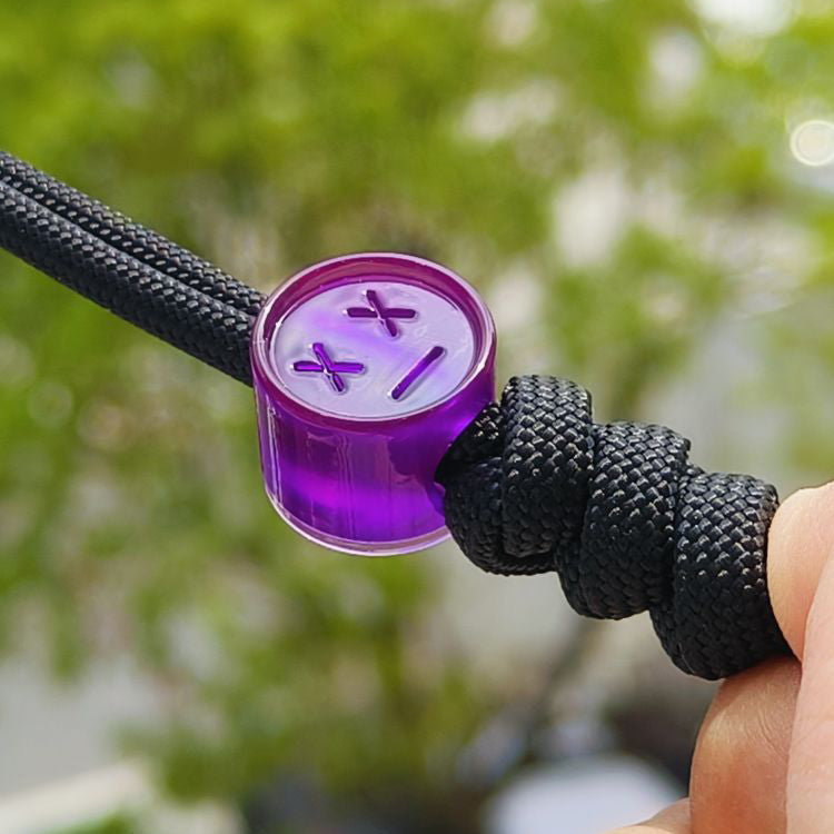 SnakeSword Purple Resin Smile Bead EDC Paracord Lanyard Beads Bracelet & Accessories 3 pcs