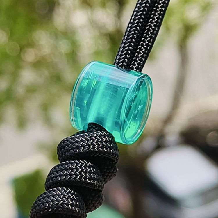 SnakeSword Blue Resin Smile Bead EDC Paracord Lanyard Beads Bracelet & Accessories 3 pcs