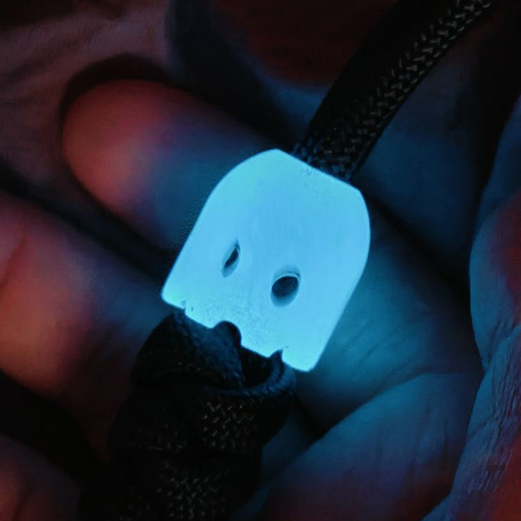 SnakeSword Luminous Blue Resin Ghost Knife Bead Pendant Knives Lanyard bead 2 pcs