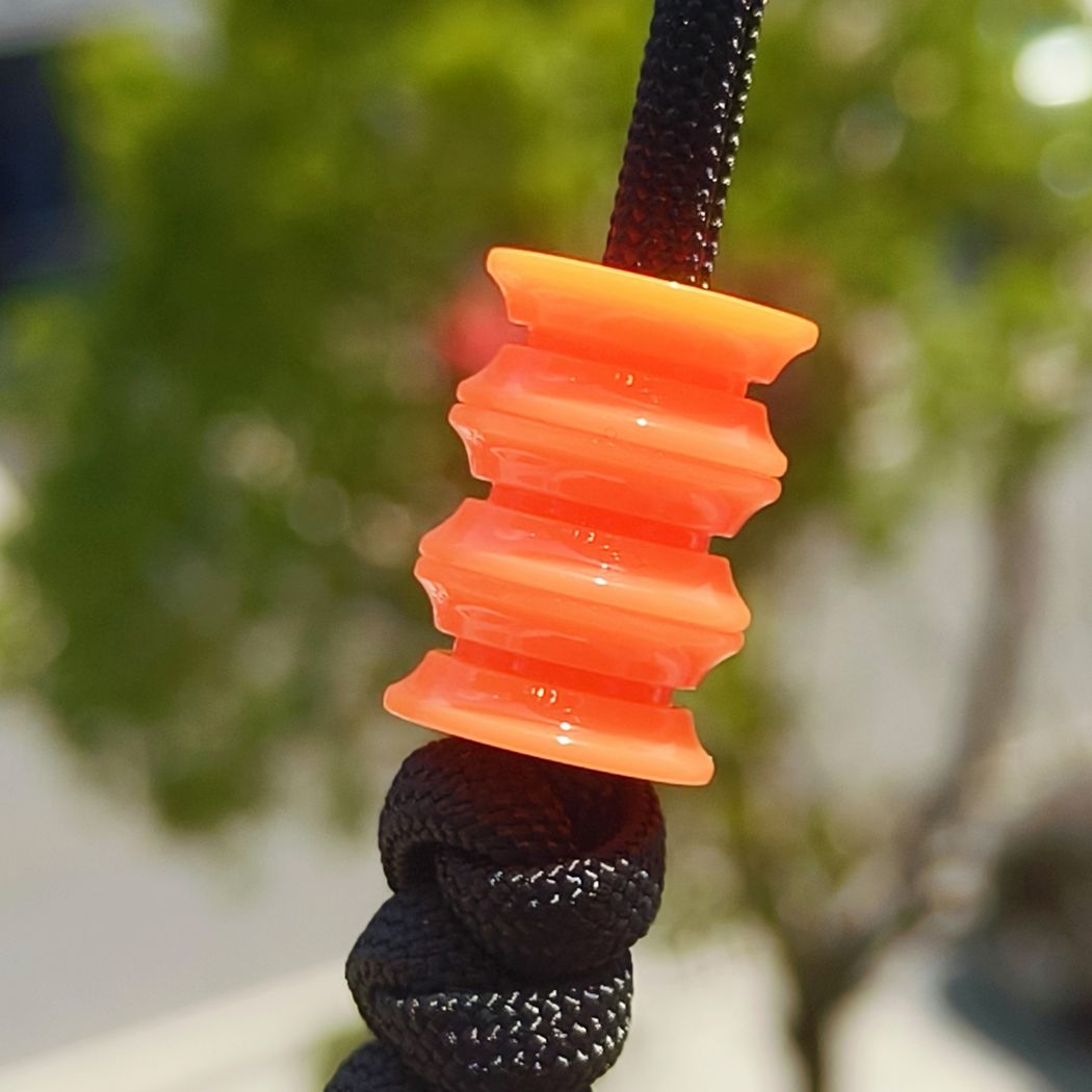 SnakeSword Orange Resin Bead Beacelet Paracord Beads & Accessories 3 pcs