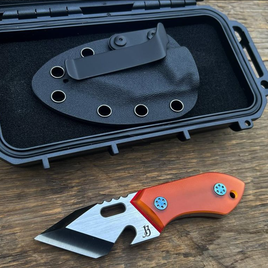 Mechforce Fixed Blade Knife CPM-MagnaCut Blade Ultem Handle Edc Tool