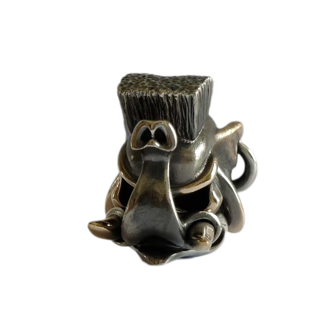 Cpprhd Elephant Bead Brass Silver Custom Knife lanyard bead