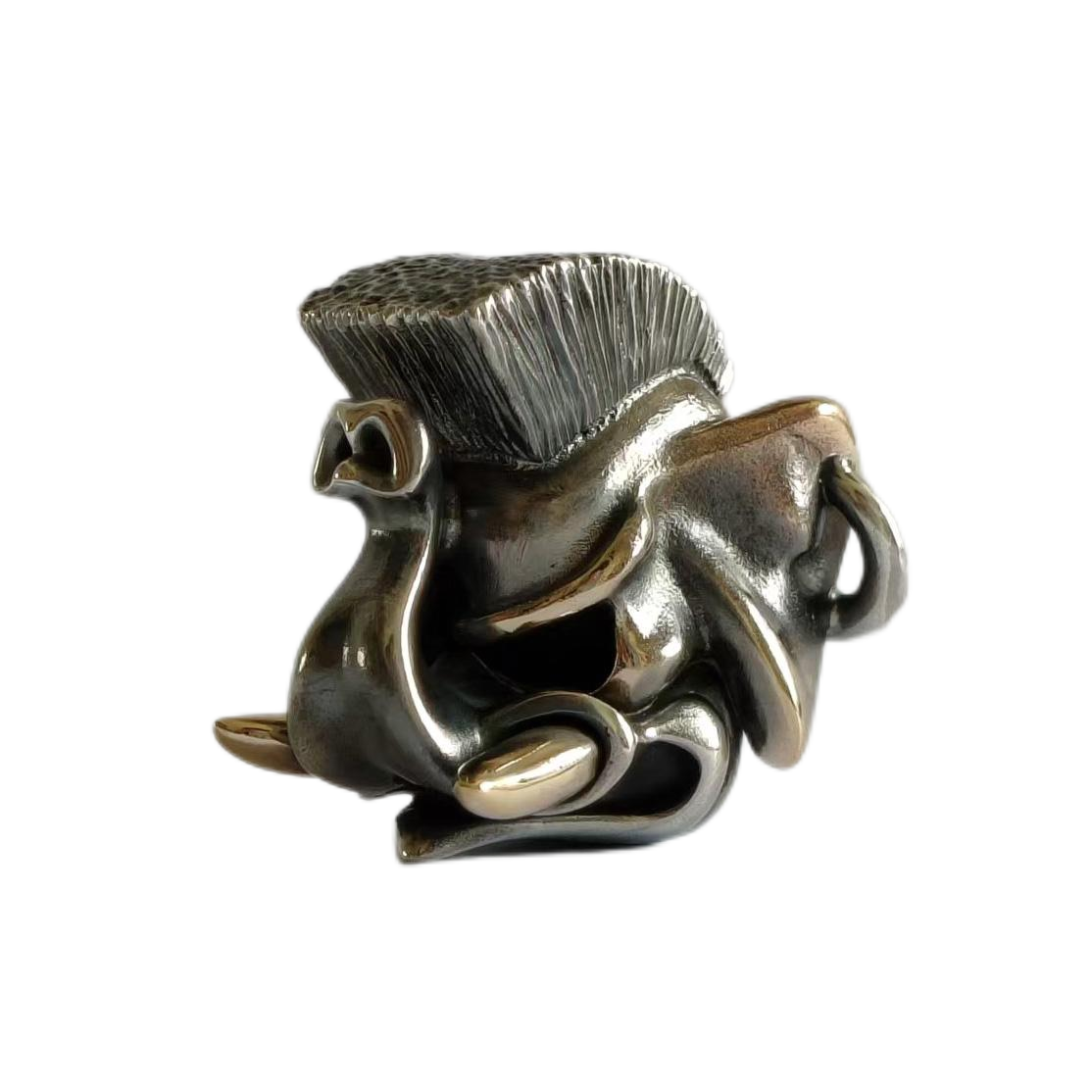 Cpprhd Elephant Bead Brass Silver Custom Knife lanyard bead