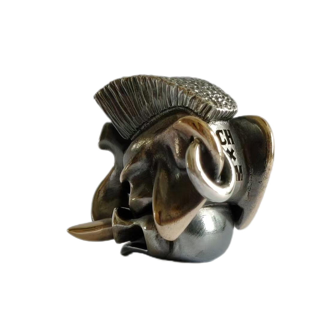 Cpprhd Elephant Bead Brass Silver Custom Knife lanyard bead