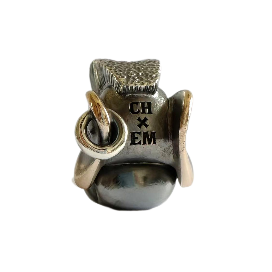 Cpprhd Elephant Bead Brass Silver Custom Knife lanyard bead