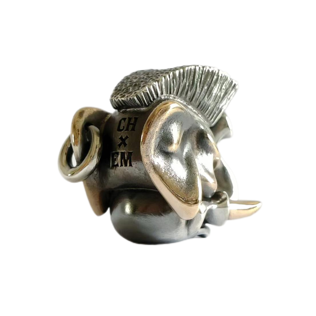 Cpprhd Elephant Bead Brass Silver Custom Knife lanyard bead