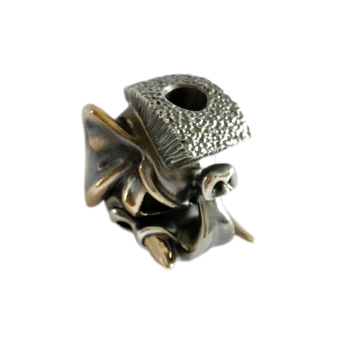 Cpprhd Elephant Bead Brass Silver Custom Knife lanyard bead