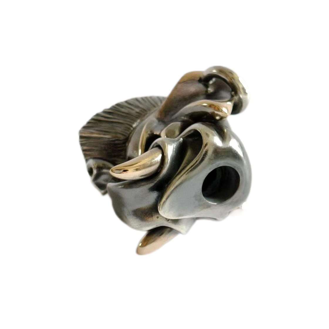 Cpprhd Elephant Bead Brass Silver Custom Knife lanyard bead