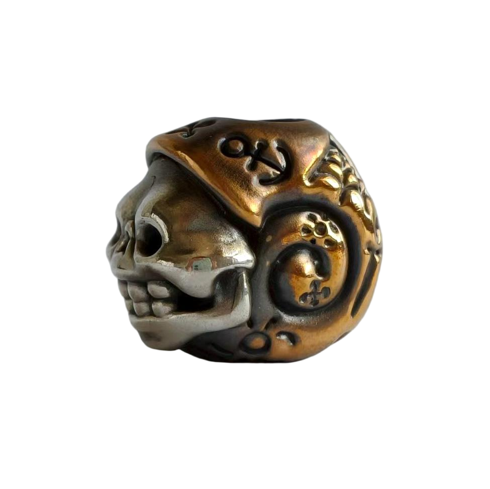 Phase Objects Snail Bead Brass Silver Custom Knife lanyard bead Handmake