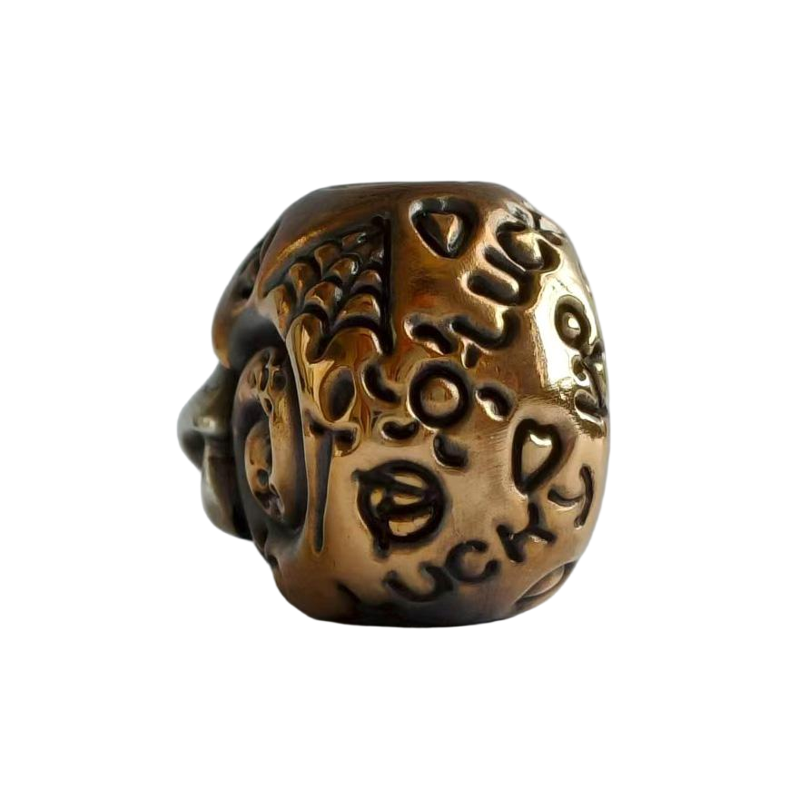 Phase Objects Snail Bead Brass Silver Custom Knife lanyard bead Handmake