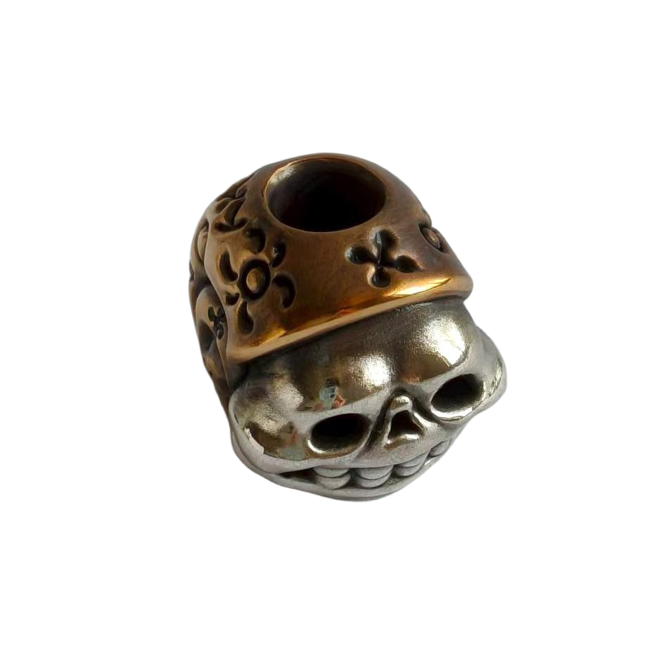 Phase Objects Snail Bead Brass Silver Custom Knife lanyard bead Handmake