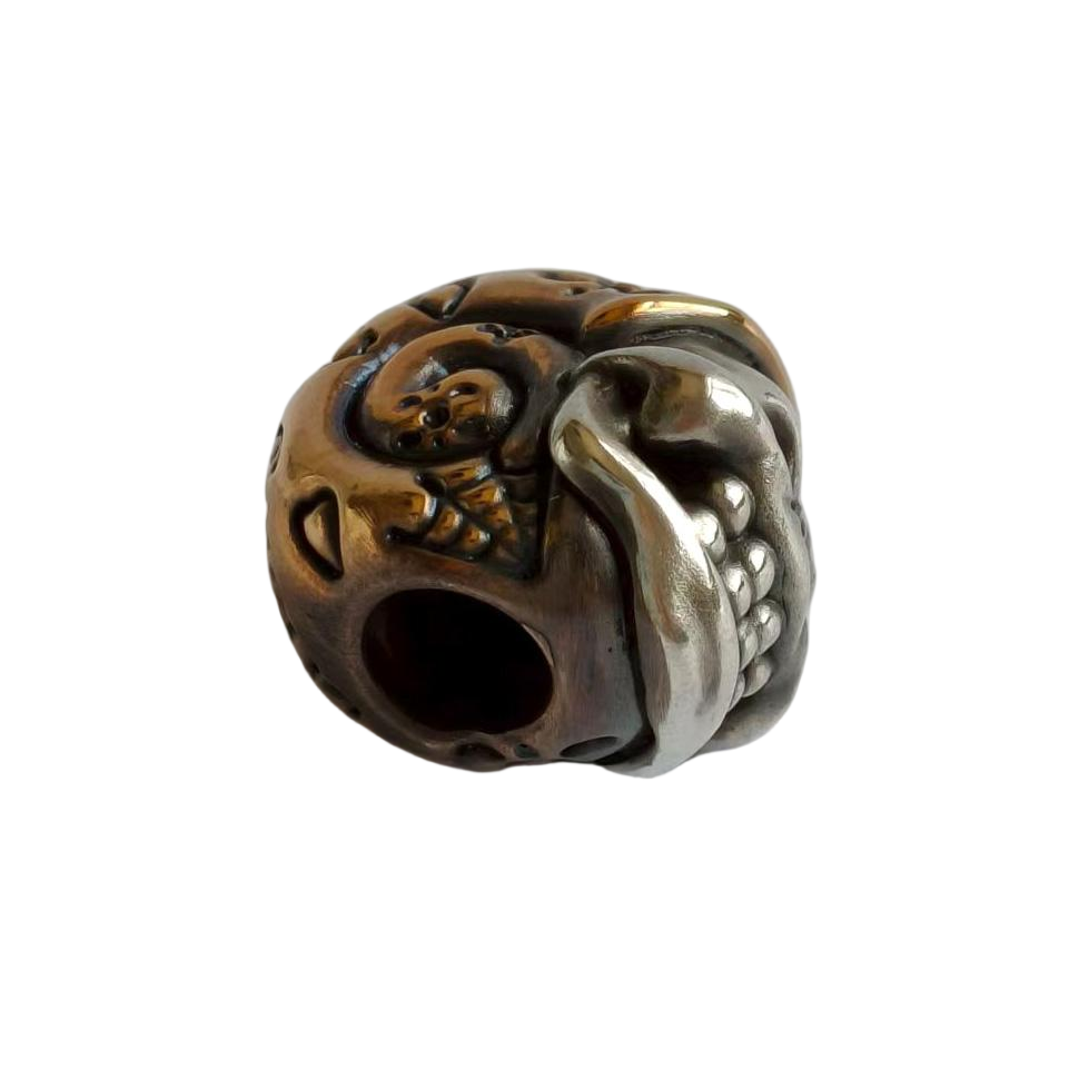 Phase Objects Snail Bead Brass Silver Custom Knife lanyard bead Handmake