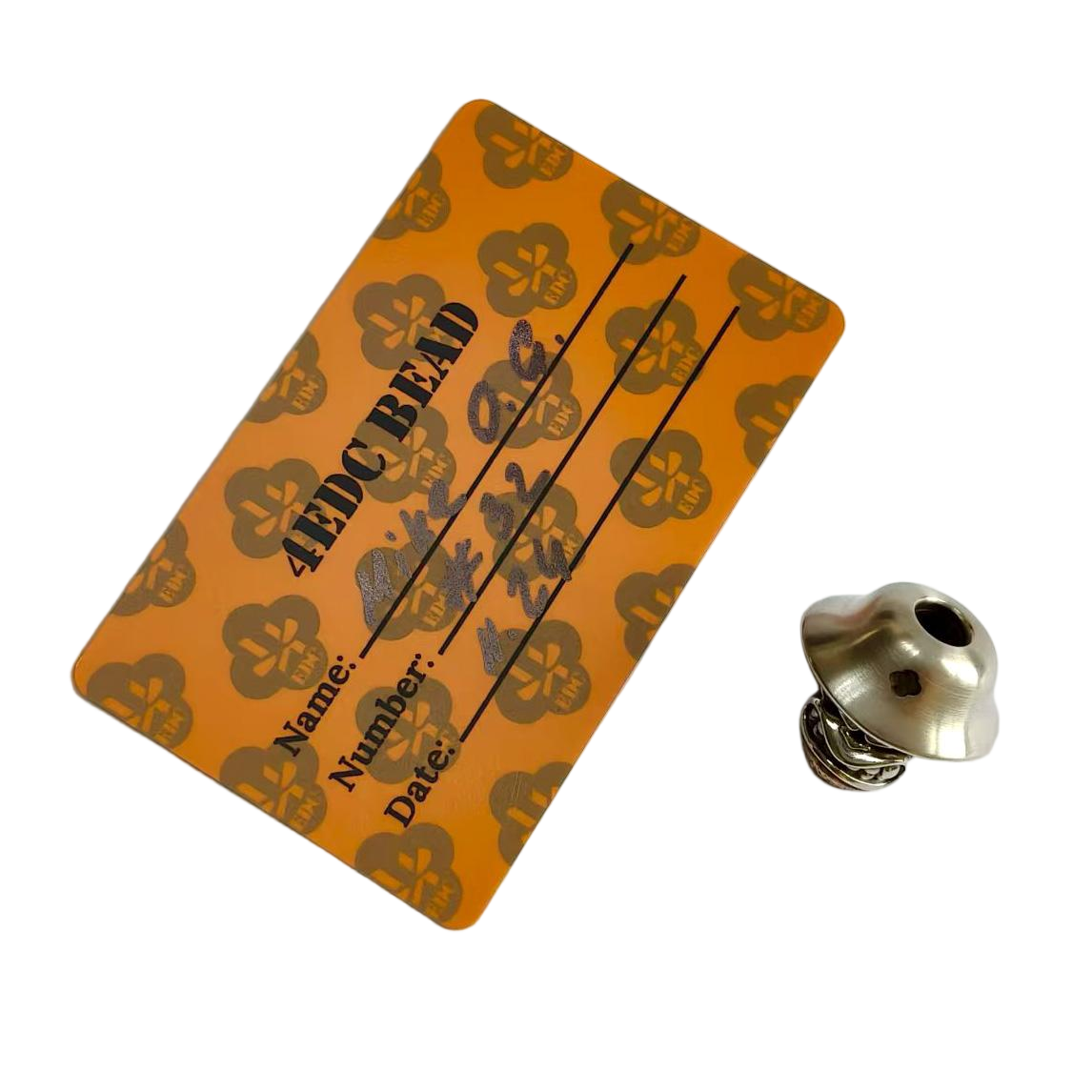 4EDC Design Mike Custom Limited Knife lanyard bead Handmake