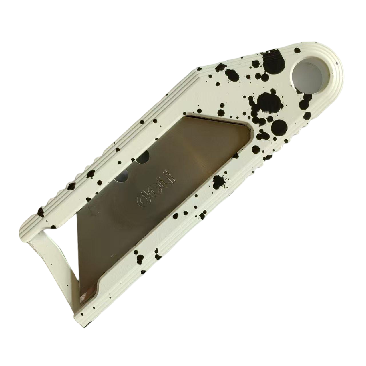 SnakeSword Titanium Utility knife Tools Cerakote Coating Black and white splash color Edc Gear