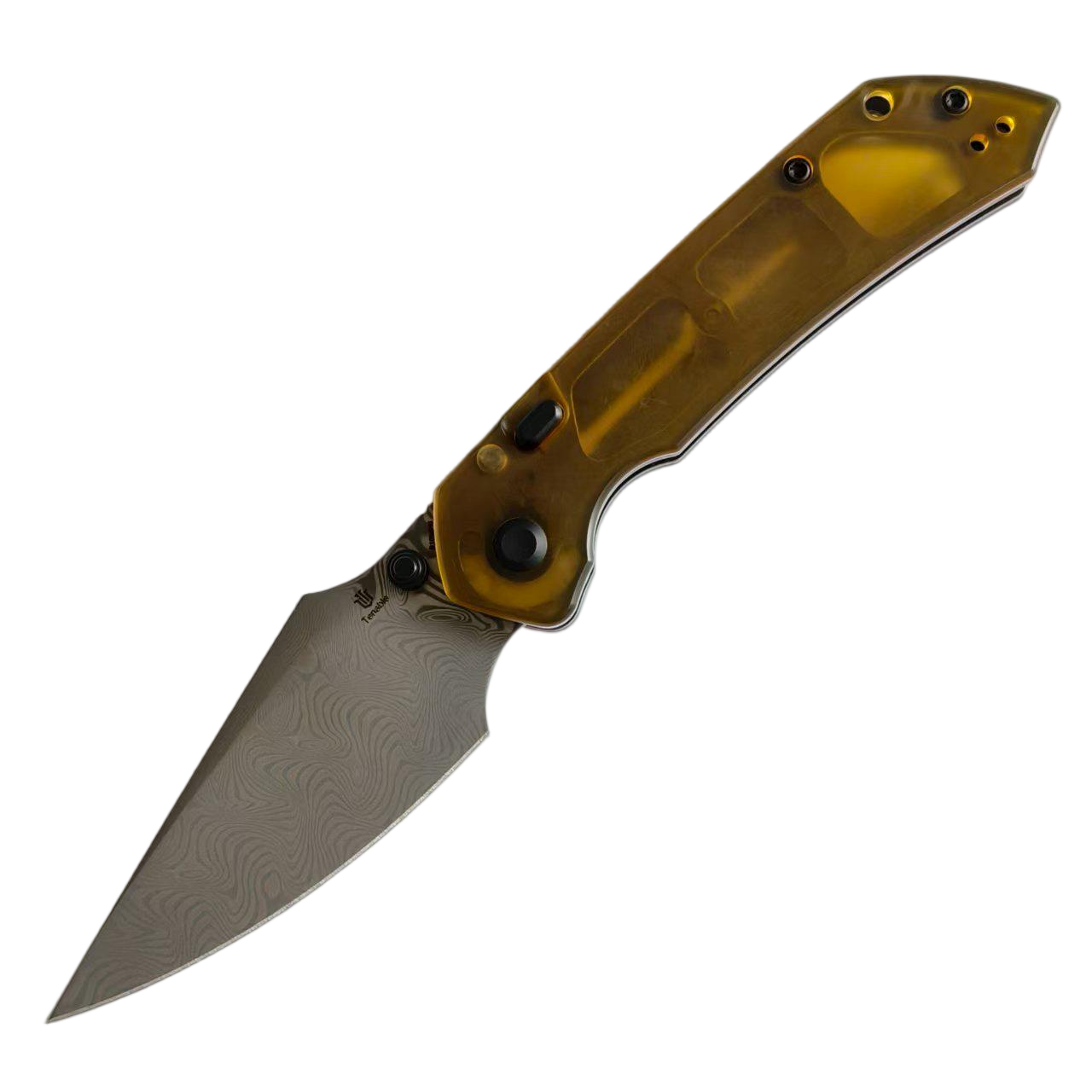 Tenable Fenrir B1034H6 Damascus Blade PEI Handle Top Liner Lock Folding Knife