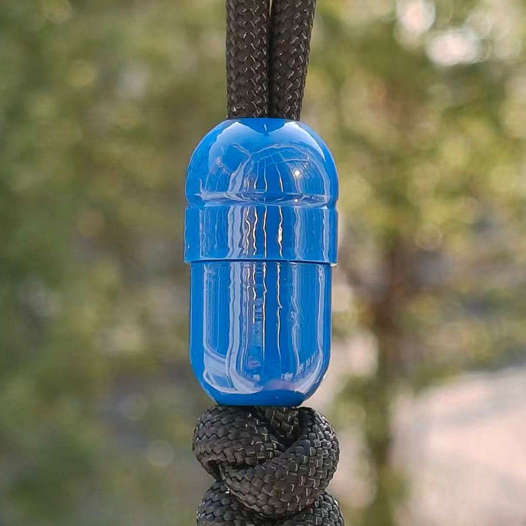 SnakeSword Capsule Resin Lanyard Beads Blue Knife Lanyard Beads 3 PCS