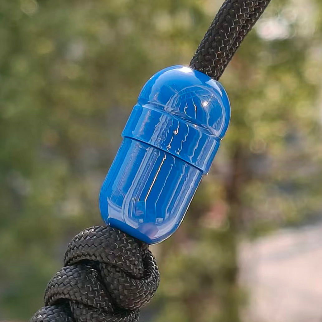 SnakeSword Capsule Resin Lanyard Beads Blue Knife Lanyard Beads 3 PCS