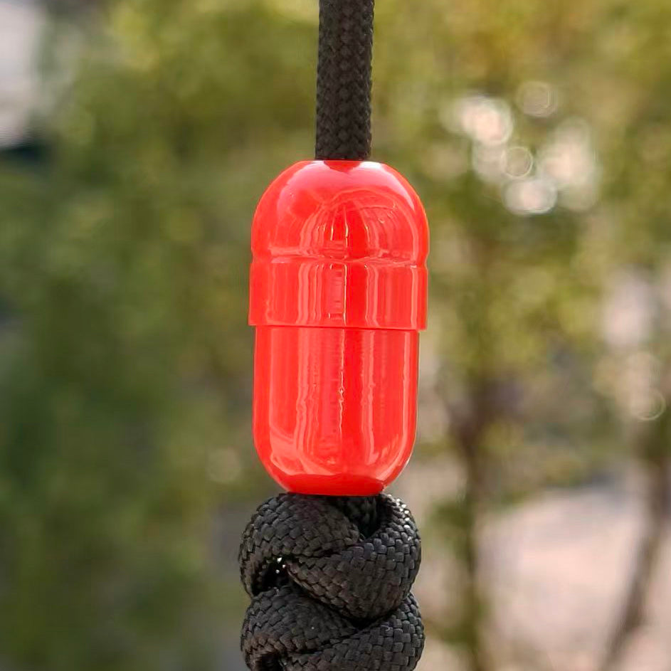 SnakeSword Capsule Resin Lanyard Beads Red Knife Lanyard Beads 3 PCS
