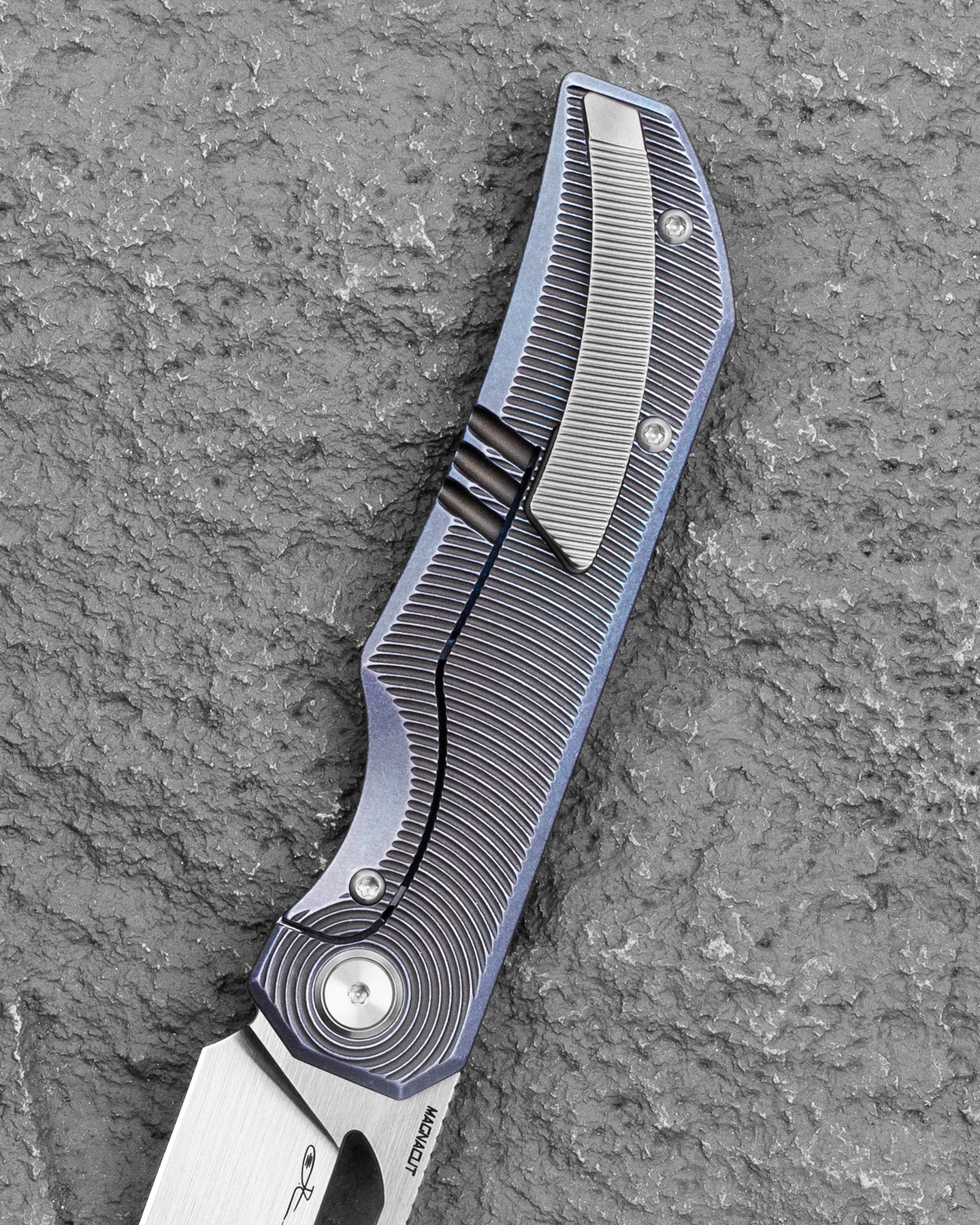 Bestech Taipan BT2503D MagnaCut Blade Titanium Handle Frame Lock Folding Knife