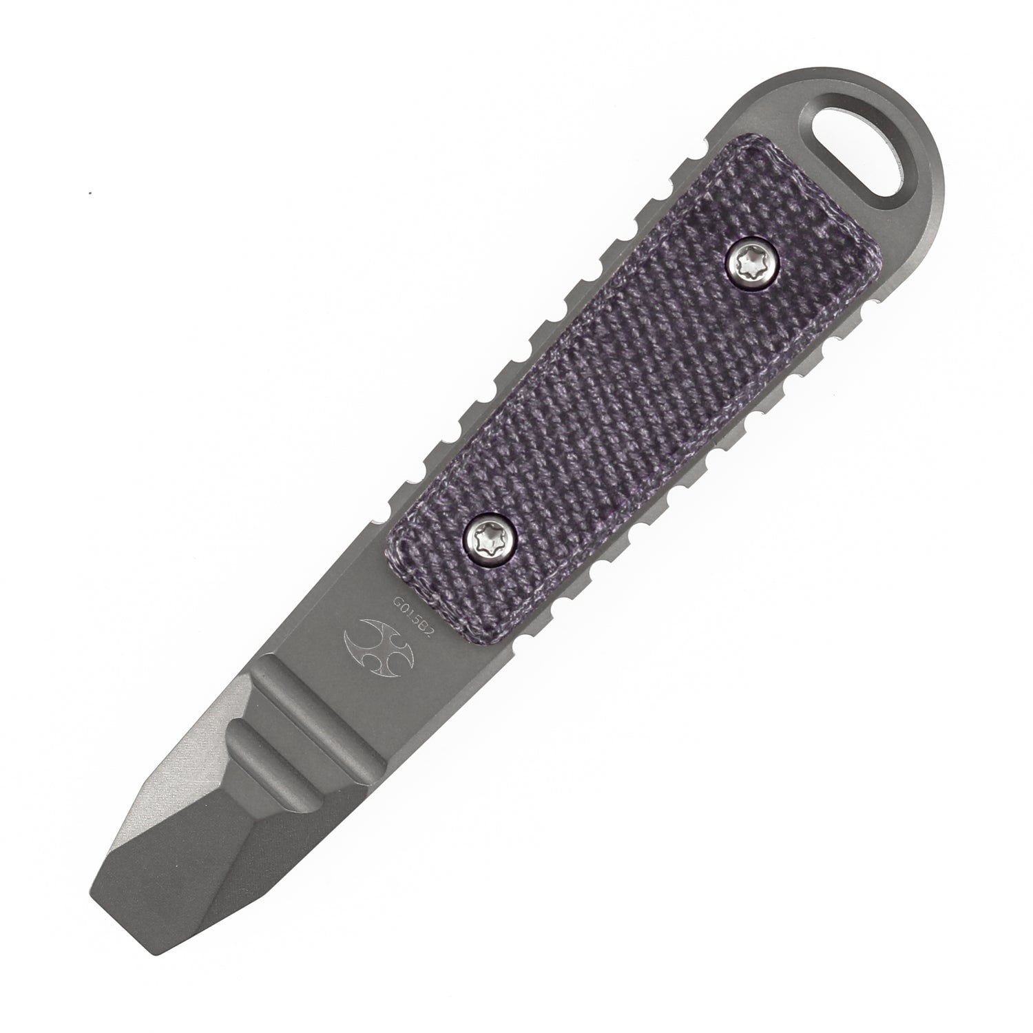 Kansept Kursor G015B2 Plain Titanium+Purple Micarta EDC Tool