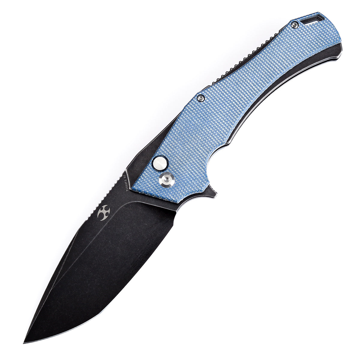 Kansept BTF T1008F3 D2 Blade Blue Micarta Handle Flipper Knife