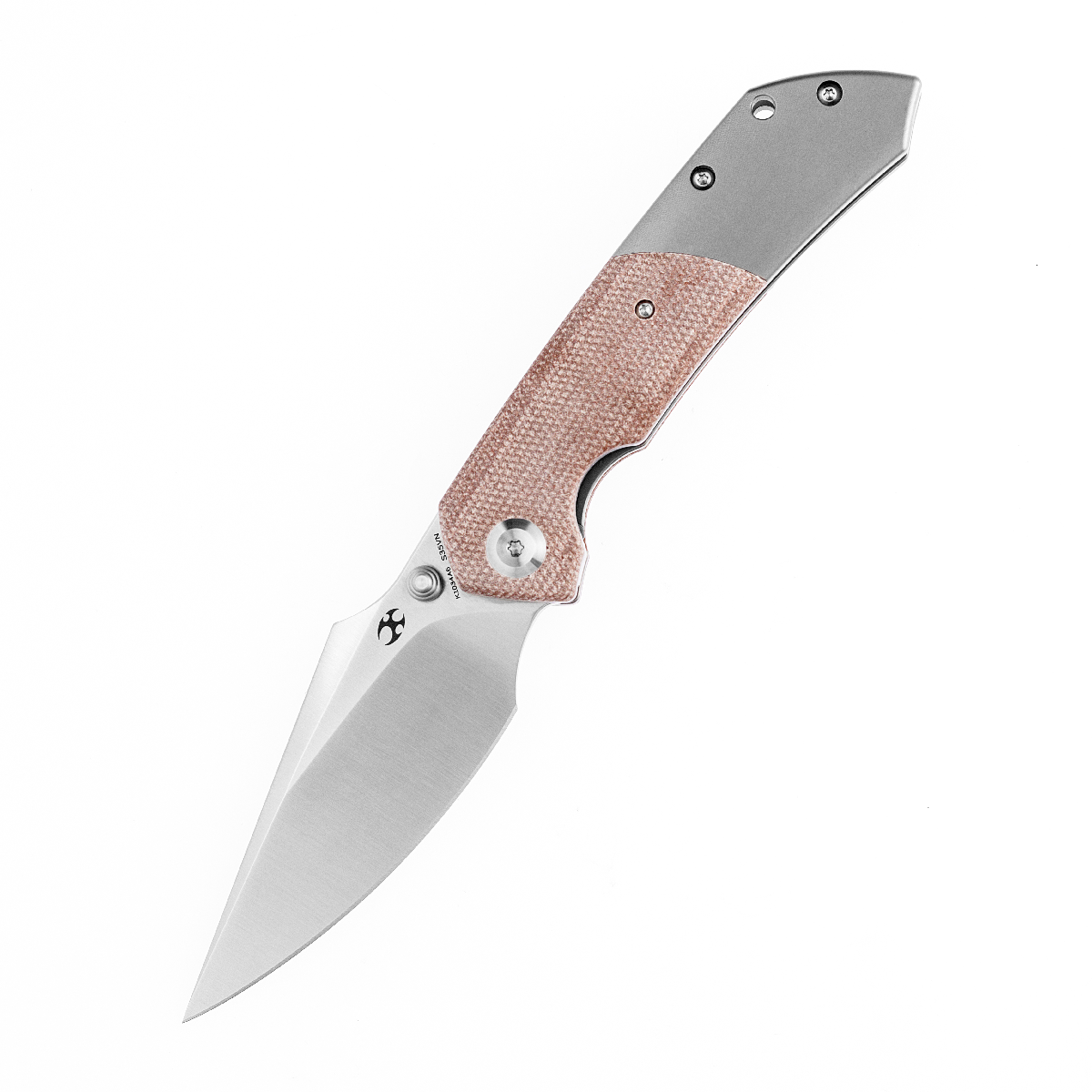 Kansept Fenrir K1034A6 Flipper Knife CPM-S35VN Blade Micarta Titanium Handle