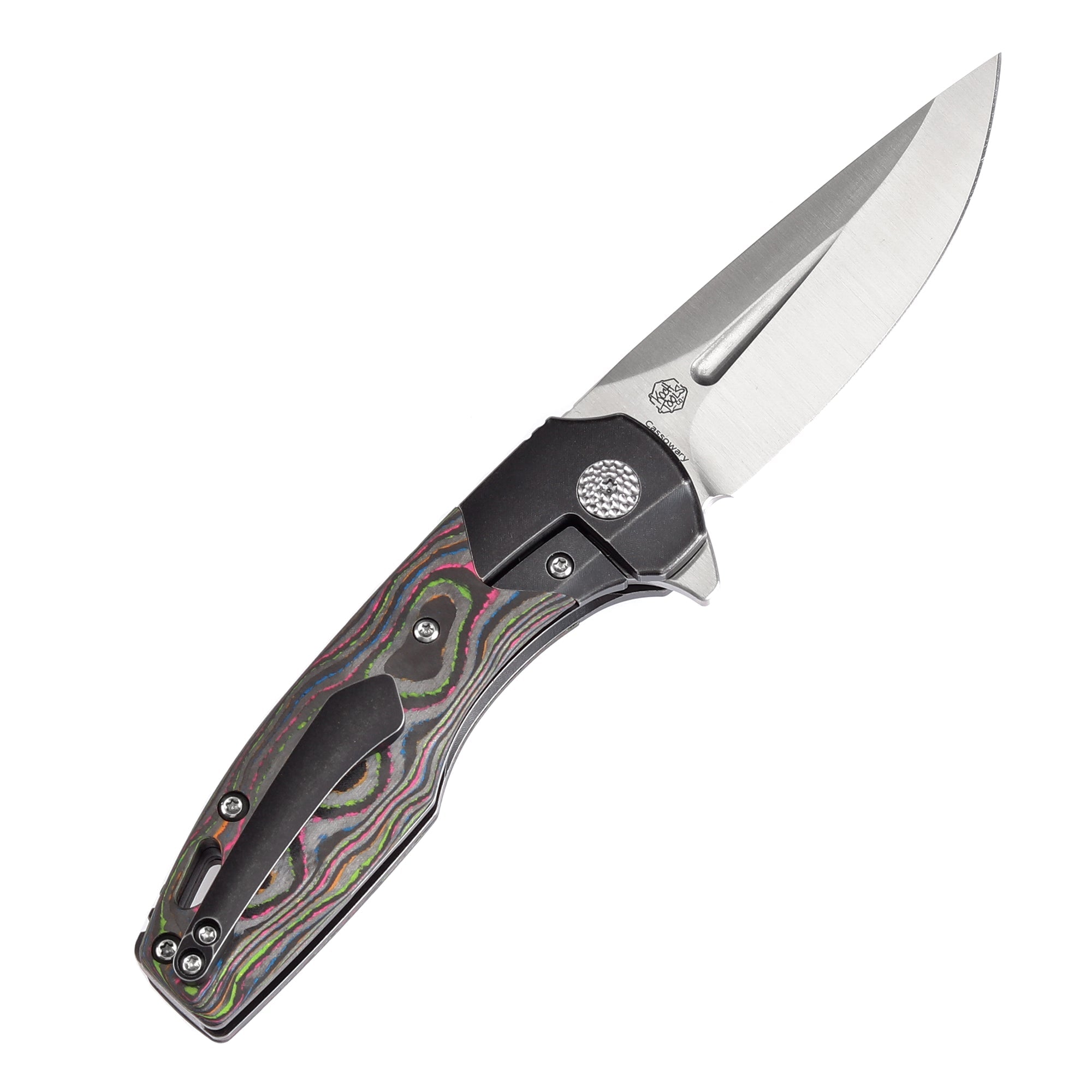 Kansept Cassowary K2065B1 CPM-S35VN Blade Titanium+Carbon Fiber Handle Edc Flipper Knife