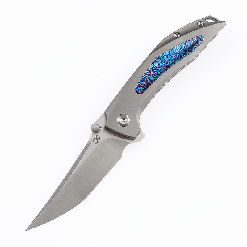 Kansept Baku K1056A8 CPM-S35VN Blade Titanium + Timascus Handle Liner Lock Folding Knife