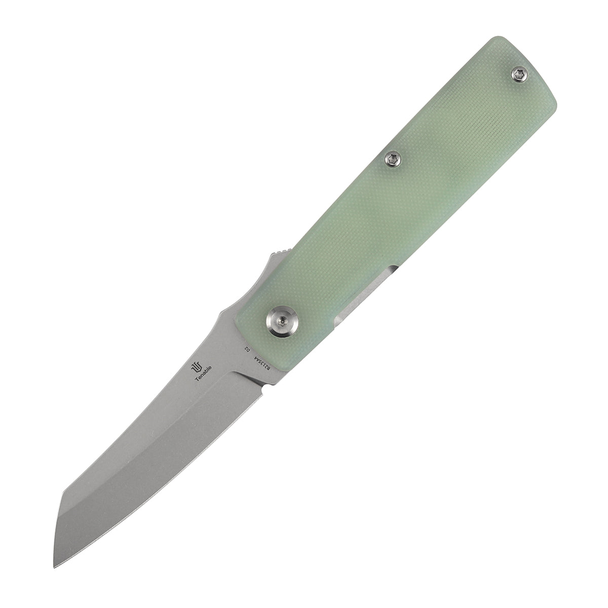 Tenable Higonokami B2135A4 Stonewashed D2 Blade Jade G10 Handle Liner Lock Folding Knife
