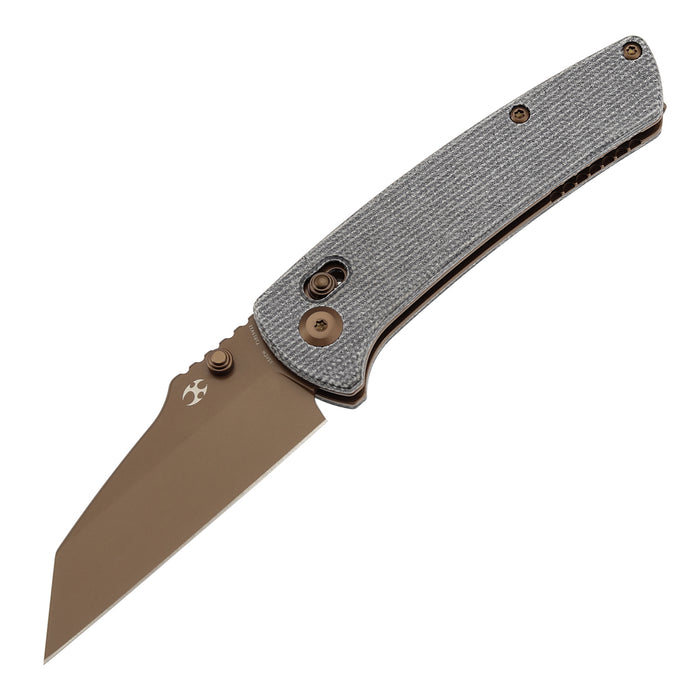 KANSEPT Main Street T1015V11 154CM Blade Micarta Handle Thumb Studs/Crossbar Lock Knife