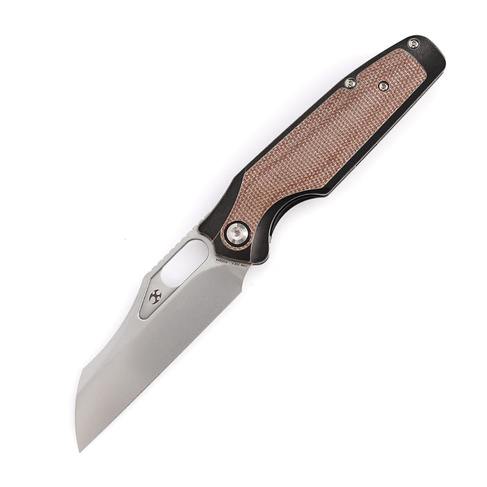 Kansept Tuckamore K1052A4 Folding Knife CPM-20CV Blade Titanium + Micarta Handle Frame Lock