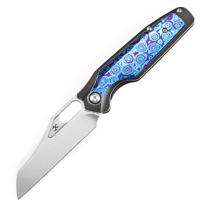 Kansept Tuckamore K1052A6 Folding Knife CPM-20CV Blade Titanium + Timascus Handle Frame Lock