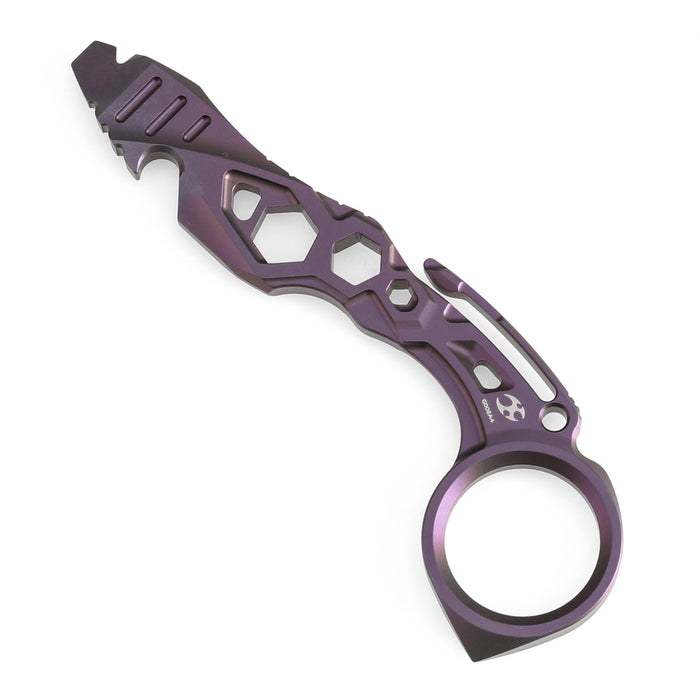 Kansept PryMate G008A4 Purple Anodized Titanium EDC Tool Prybar Bottle Opener