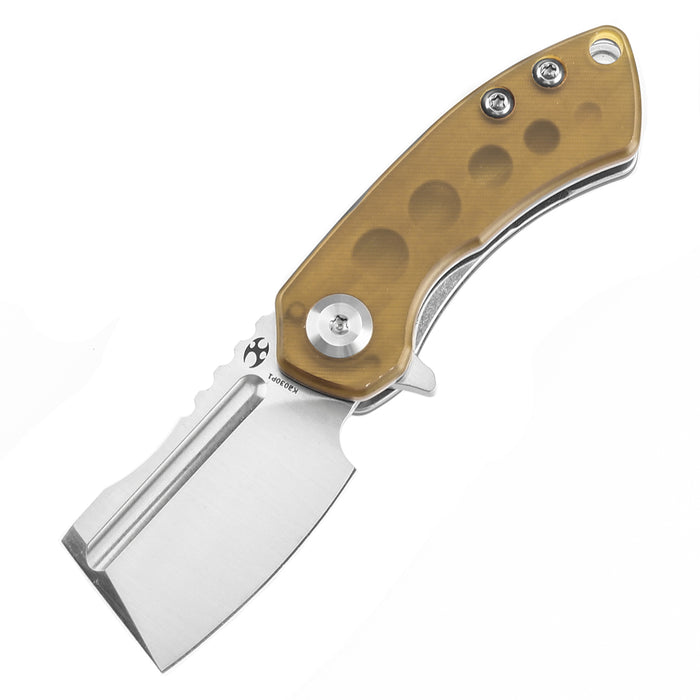 KANSEPT Mini Korvid K3030P1 CPM S35VN Blade Amber PEI/Ultem Handle Liner Lock