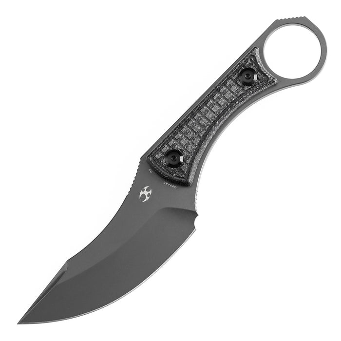 Kansept Niko G004A6 Fixed Knife Black D2 Blade Black Micarta Handle Kydex Sheath