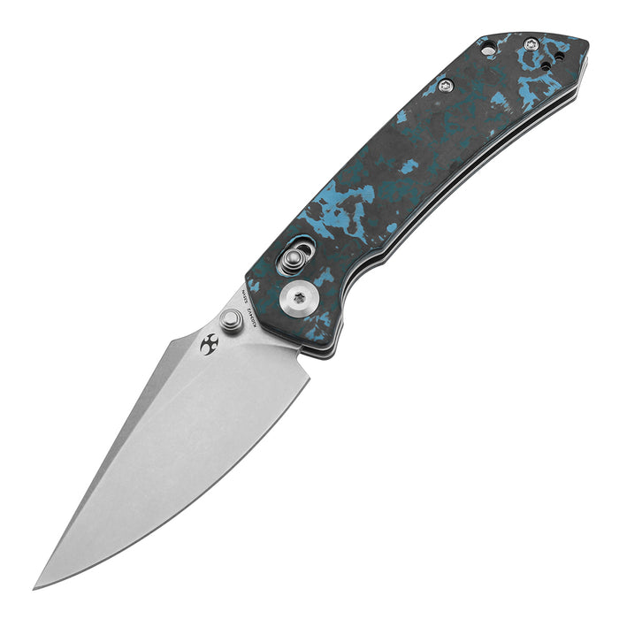 KANSEPT Fenrir K1034V2 CPM-S35VN Blade Arctic Storm Carbon Fiber Handle Crossbar Lock Knife