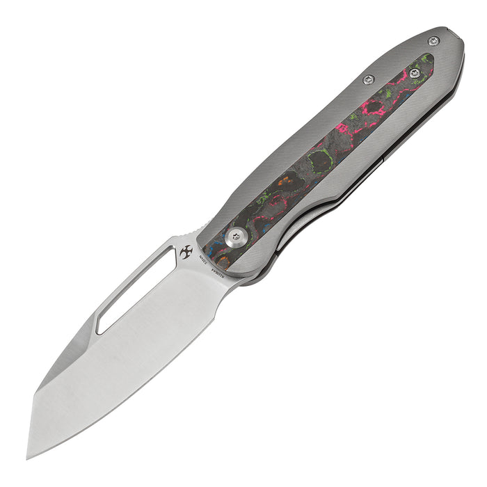 KANSEPT Thunderhead CPM S35VN Blade Titanium with 80S Camo Carbon Fiber Inlay Handle Frame Lock