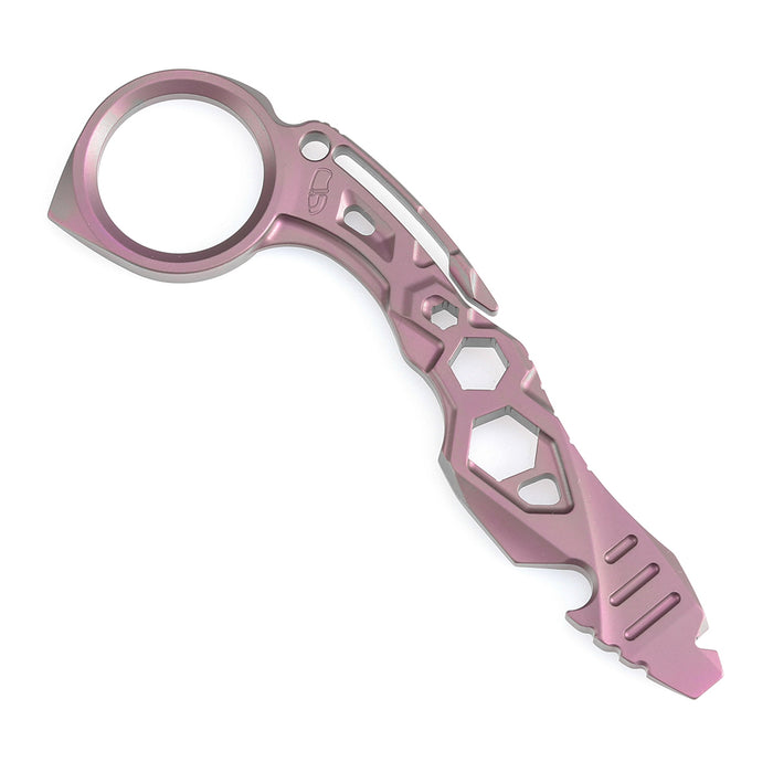 Kansept PryMate G008A3 Pink Anodized Titanium EDC Tool Prybar Bottle Opener