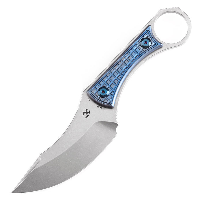 Kansept Niko G004A4 Fixed Knife D2 Blade Blue Titanium Handle Kydex Sheath