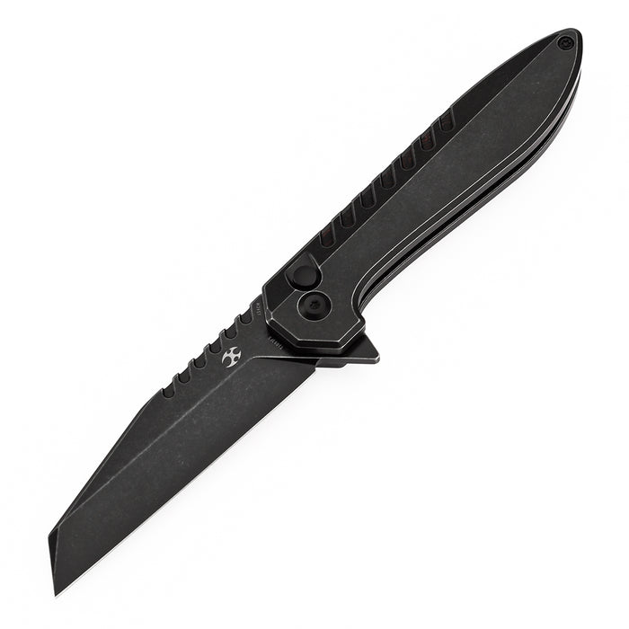 Kansept Kosame T1093F5 154CM Blade Blackwash Titanium with Black & Red G-mascus Button Lock