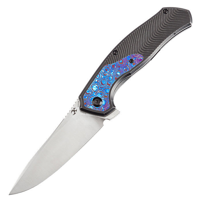KANSEPT HAVØRN K1069A5 CPM S35VN Blade Titanium with Timascus Inlay Handle with Timascus Clip Frame Lock
