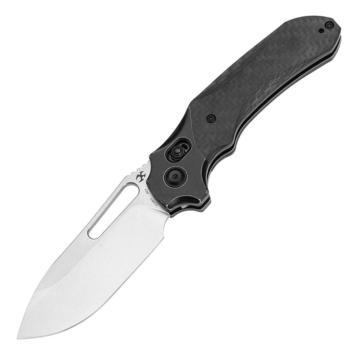 KANSEPT Quasar K1099V2 CPM 20CV Blade Titanium with FatCarbon Handle Cross Bar Lock
