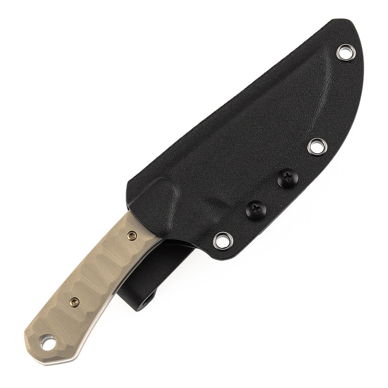 Kansept Flank G006A5 Stonewashed D2 Blade Light Sand G10 Handle Fixed Blade Knife